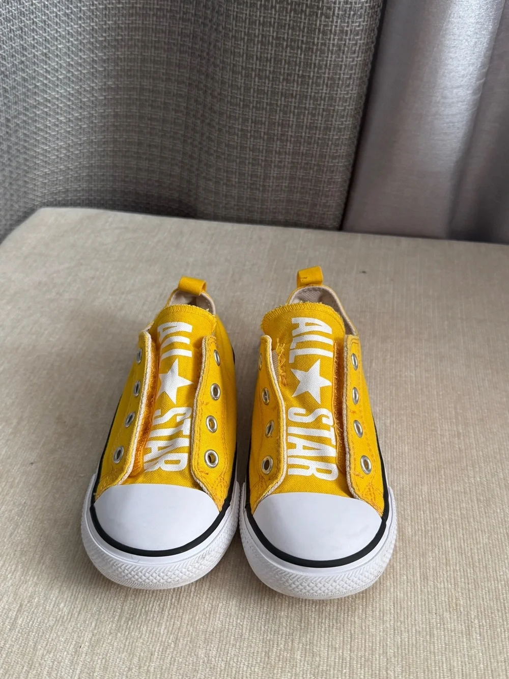 Converse Kids Yellow Canvas Slip-On Sneakers